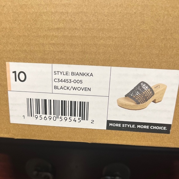 Cliffs by White Mountain Women's Biankka Espadrille Wedge Sandal Black Sz 10 NIB - Picture 5 of 5